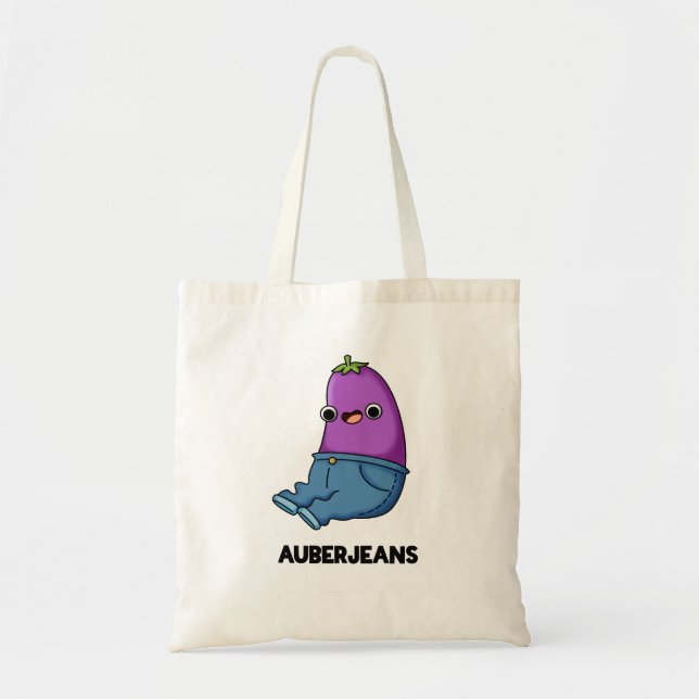 Auberjeans Funny Eggplant Pun Tygkasse (Framsidan)