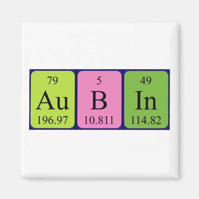 Aubin Periodisk magnet bord namn (Framsidan)