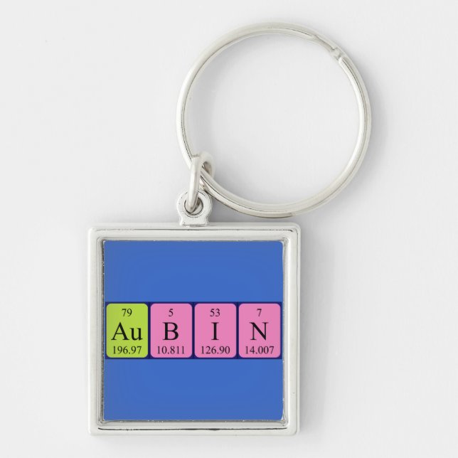Aubin Periodisk nyckelring bord namn (Framsidan)