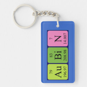 Aubin Periodisk nyckelring bord namn