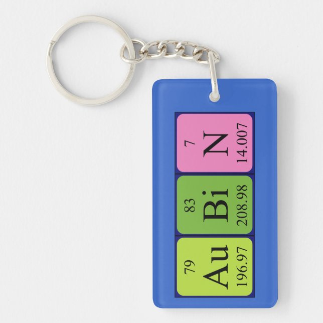 Aubin Periodisk nyckelring bord namn (Framsidan)