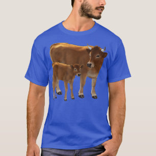 Aubrac eller Jersey Brown Cow Cute Cattle Ranch T Shirt
