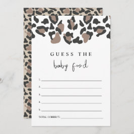 AUBREE Leopard Print gissar att matspelet i Baby Inbjudningar