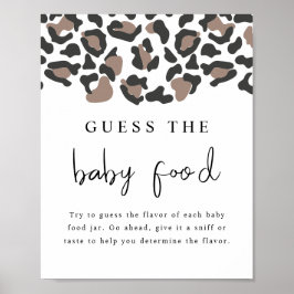 AUBREE Leopard Print gissar att matspelet i Baby Poster