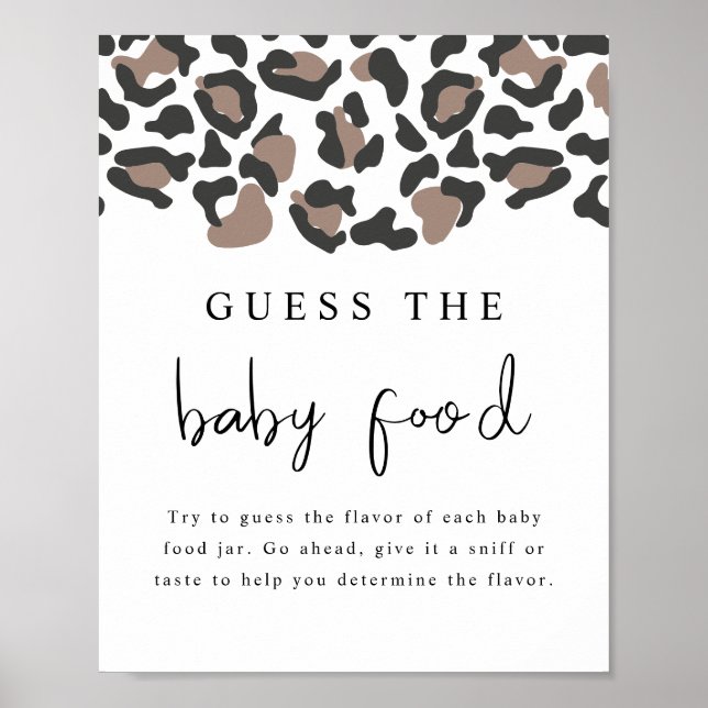 AUBREE Leopard Print gissar att matspelet i Baby Poster (Framsidan)
