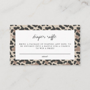 AUBREE Leopard Skriv ut Safari Baby Diaper Raffle Placeringskort