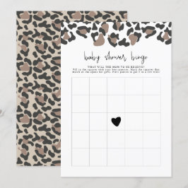 AUBREE Leopard Skriv ut Safari Baby Shower Bingo G Inbjudningar