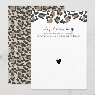 AUBREE Leopard Skriv ut Safari Baby Shower Bingo G Inbjudningar