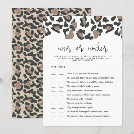 AUBREE Leopard Skriv ut under babystöldspel Inbjudningar