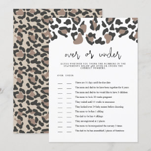 AUBREE Leopard Skriv ut under babystöldspel Inbjudningar