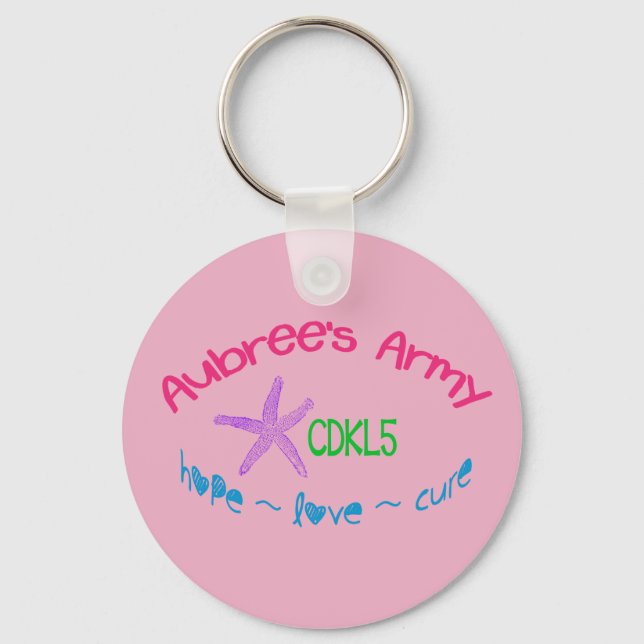 Aubree's Army CDKL5 Keychain Nyckelring (Framsida)