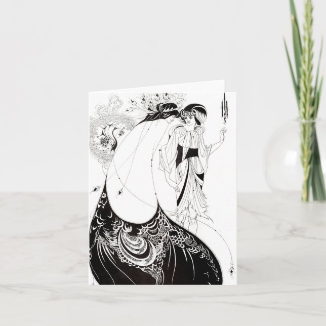 Aubrey Beardsley, anteckningskort för fotbojskirt (Framsida)