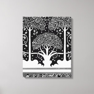 Aubrey Beardsley Art Nouveau Träd Mönstertryck Canvastryck