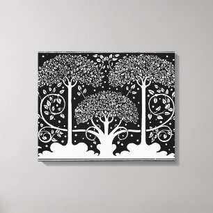 Aubrey Beardsley Art Nouveau Träd Mönstertryck Canvastryck