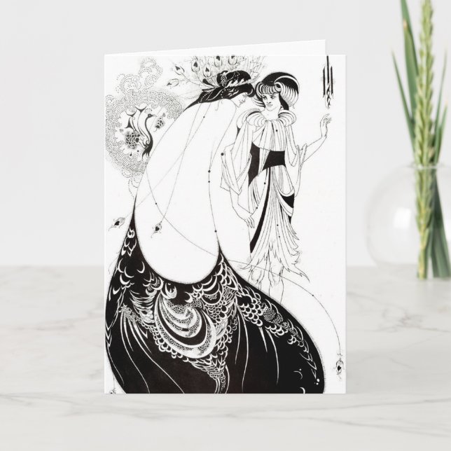 Aubrey Beardsley, boskapskirthälsningskort Kort (Framsida)