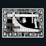 Aubrey Beardsley Illustration Poster<br><div class="desc">En vacker,  mystisk,  svart och vit illustration av Art nouveau mest berömd artist som är känd för sitt sinuösa teckning passar perfekt in med dagens dekoration.</div>