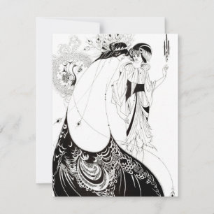 Aubrey Beardsley, inbjudan till peacock Skirt
