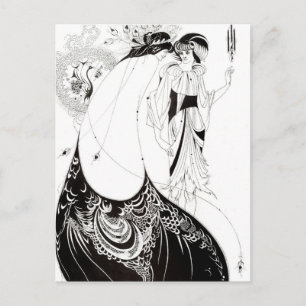 Aubrey Beardsley Pacock Skirt-vykort Vykort