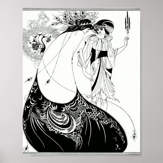 Aubrey Beardsley Peacock Poster (Framsidan)