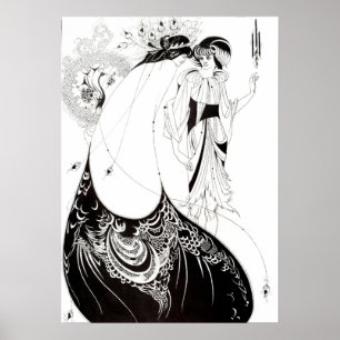 Aubrey Beardsley, Peacock Skirt Poster