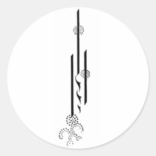 Aubrey Beardsley Sticker Runt Klistermärke