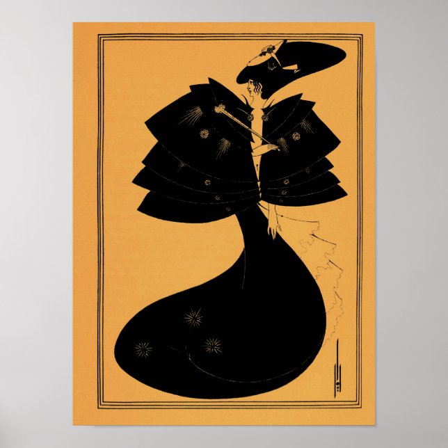 Aubrey Beardsley teckning från Salome Poster (Framsidan)