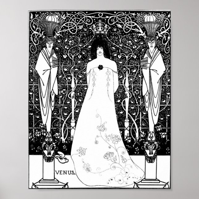 Aubrey Beardsley Venus mellan terminaltjänster Poster (Framsidan)