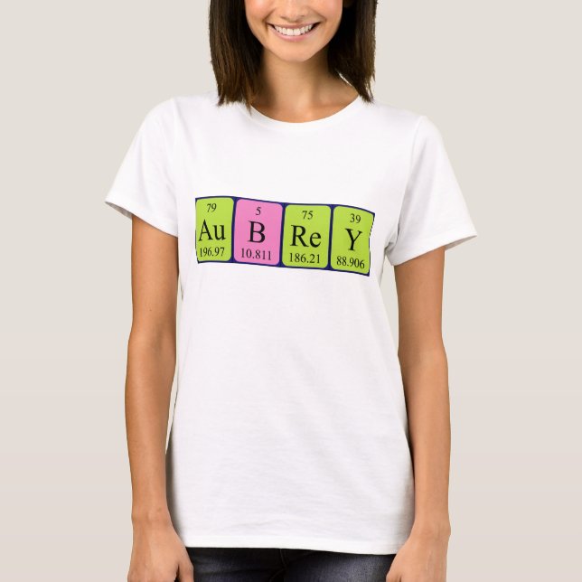 Aubrey Periodisk skjorta bord namn T-shirt (Framsida)
