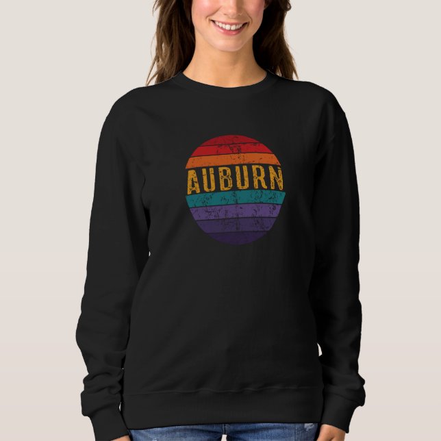 Auburn Alabama Pacific Coast Sunset 5 Distressed T Shirt (Framsida)