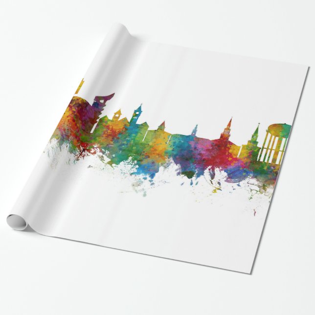 Auburn Alabama Skyline Presentpapper (Utrullad)