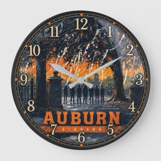 Auburn Alabama Sunset  Stor Klocka (Framsida)