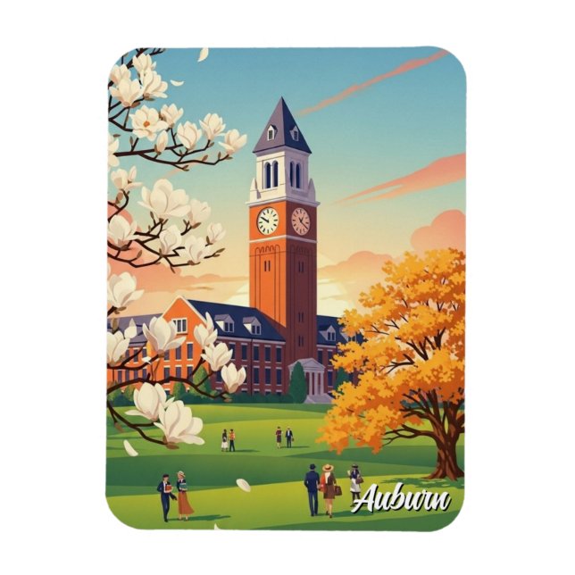 Auburn Alabama Travel Magnet (Vertikal)