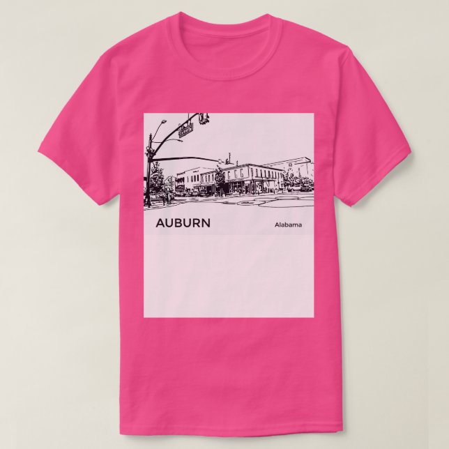Auburn Alabama TShirt T Shirt (Design framsida)