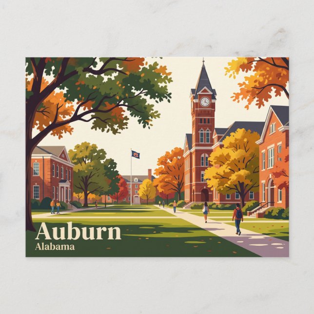 Auburn Alabama Vykort (Framsida)