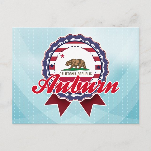 Auburn, CA Vykort (Framsida)