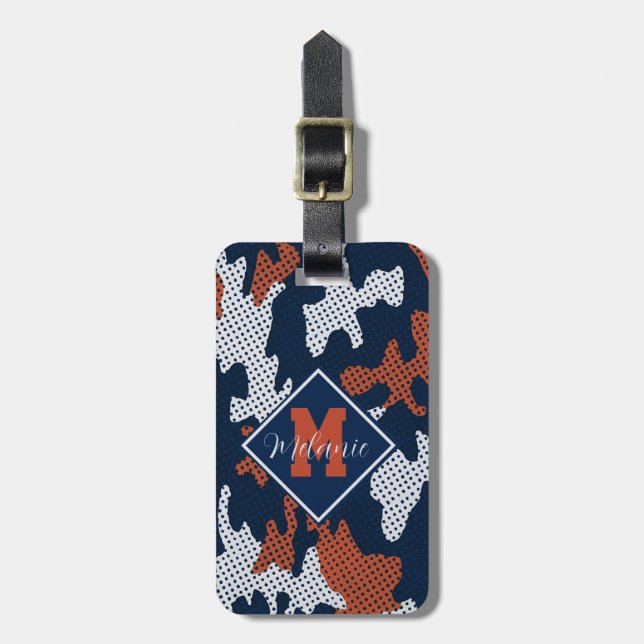 Auburn Deep-South Tiger Spirit Camo  Bagagebricka (Vertikal Framsida)