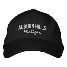 Auburn Hills Michigan Broderad Basebollmössa Keps