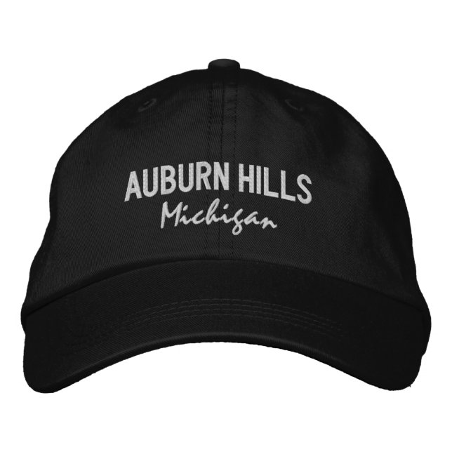 Auburn Hills Michigan Broderad Basebollmössa Keps (Framsida)