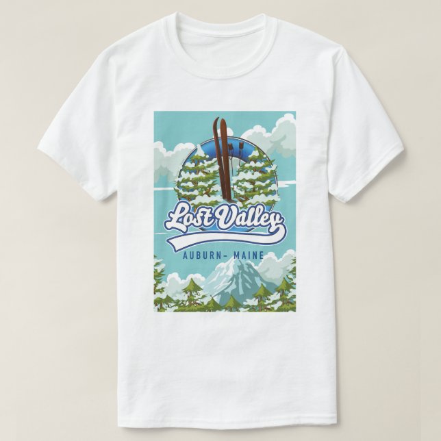 Auburn, Maine, Lost valley ski T Shirt (Design framsida)