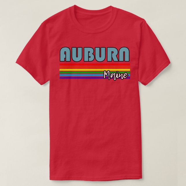 Auburn Maine-Pridet Auburn LGBT-stöd för HGBTQ T Shirt (Design framsida)