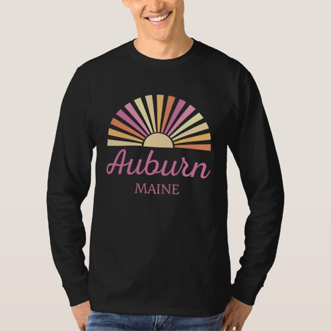 Auburn Maine Vacation Trip Matching Group T Shirt (Framsida)