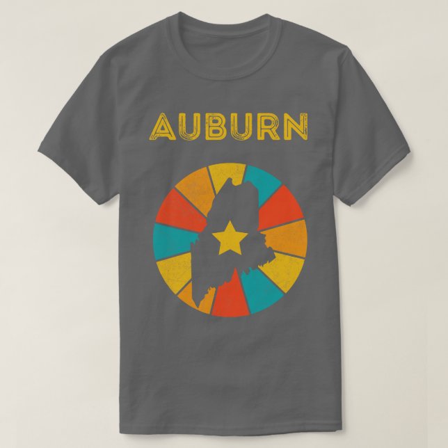 Auburn Maine Vintage Distress Souvenir 1 T Shirt (Design framsida)
