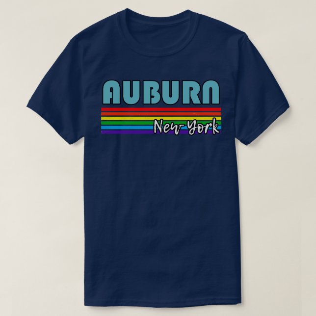 Auburn New York-Pridet Auburn LGBT Gift LGBTQ Supp T Shirt (Design framsida)