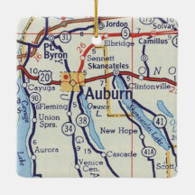 Auburn NY Vintage Karta