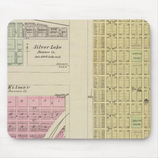 Auburn, Silver Sjö, Kilmer och Richland, Kansas Musmatta (Framsidan)