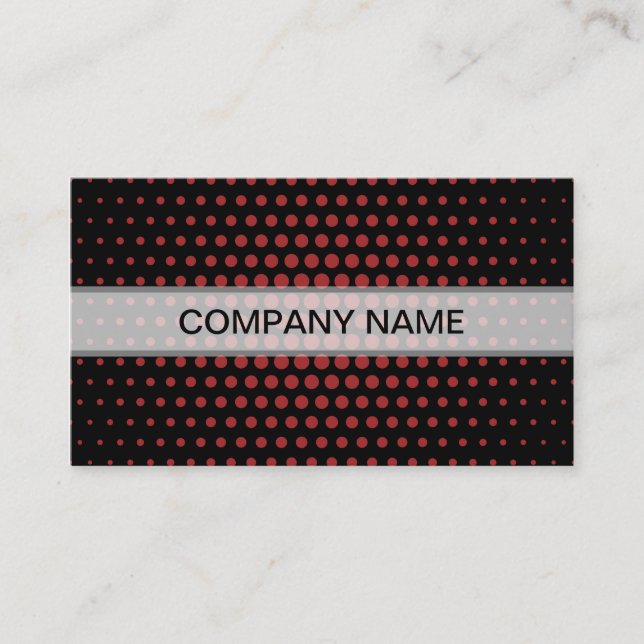 Auburn Techno Dots Modern Black Visitkort (Framsida)