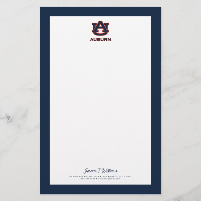 Auburn Universiteten | AU Auburn Brevpapper (Framsida)