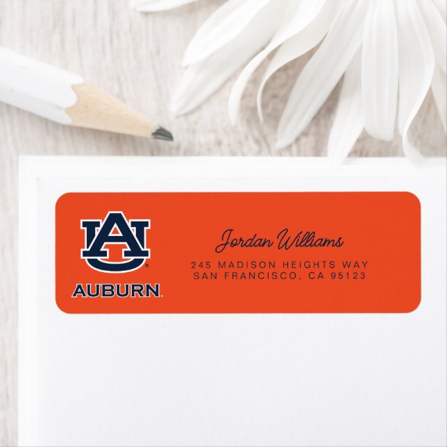 Auburn Universiteten | AU Auburn Returadress Etikett (Insitu)