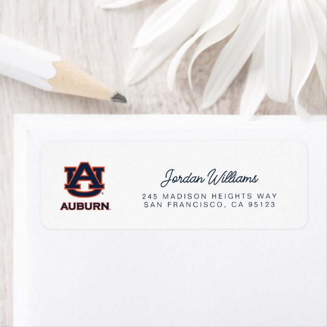 Auburn Universiteten | AU Auburn Returadress Etikett (Insitu)