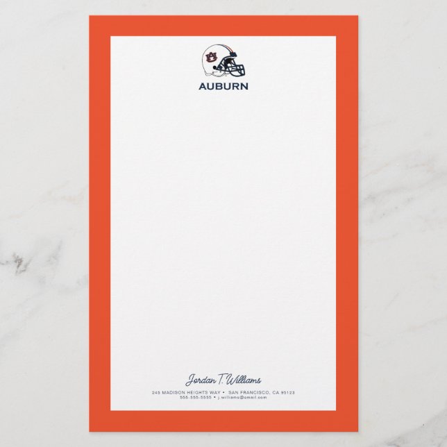 Auburn Universiteten | Auburn Football Brevpapper (Framsida)